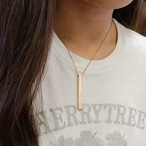 Name Cube Bar Necklace - Personalized 
