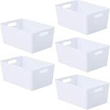 Niftii 5-Pack Plastic Storage Baskets with Handles 3.9L 17x25x11cm Set