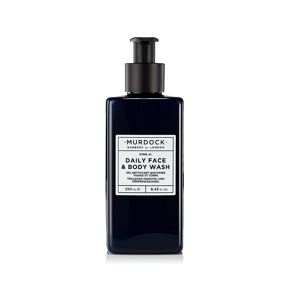 Murdock London Daily Face & Body Wash | Gently Foams and Cleans off with Invigorating Black Tea Scent | Made in England | 250ml