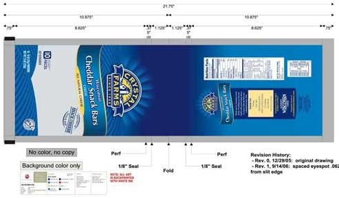 Crystal Farms 7 1/2 Ounce Mild Cheddar Snack Bar -- 12 per case.