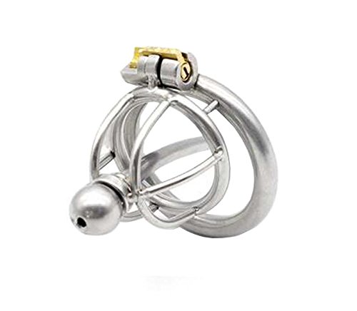 304 stainless steel short Cock Cage Male Chastity urethral sound lock Sex Toy A229 (cage with 45mm ring)