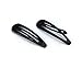 yueton 36pcs Glossy Black Round Edge Snap Prong Clips Bendy Hair Clips Barrettes for Ladies Girls Hair Bows