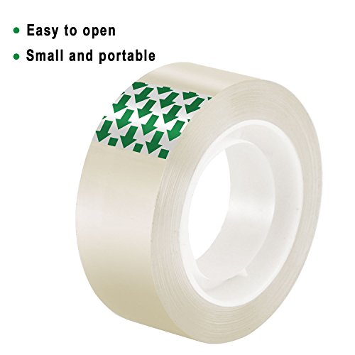 image for Luter Transparent Tape, 16 Rolls Clear Tape 19mm 3/4 inches Tape Refil