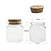Shxstore Set of 8 Cute Small Glass Bottle with Cork 50ml Empty Clear Mini Cork Stopper Glass Bottle Jars for Arts and Crafts, Message Bottle, Party Favors, 47 X 50MM by