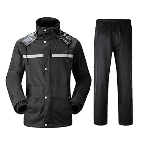 Yxsd Regenanzug für Männer Regenbekleidung (Regenjacke und Regenhosen-Set) Erwachsene Mit Kapuze Arbeit im Freien Motorrad Go