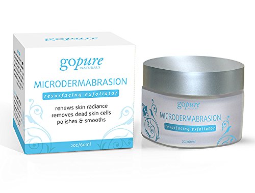 goPure Microdermabrasion Resurfacing Exfoliator - Anti Aging Face Exfoliator Scrub - Helps Improve Skin Texture, Acne Scars, Wrinkles, Blemishes, 2oz (Best Products To Improve Skin Texture)