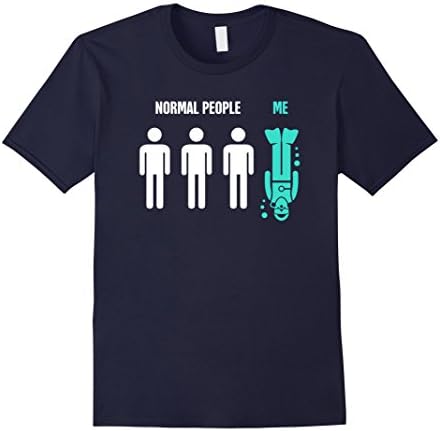 Mens Normal People VS Me | Funny Scuba Diving T-Shirt Large Navy