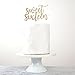 NANASUKO 16th Birthday Cake Topper - Sweet Sixteen - Double Sided Gold Glitter - Premium Quality Made in USA