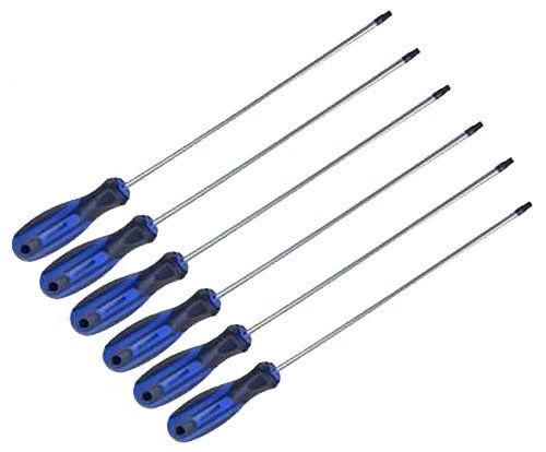 BERGEN Professional 6 Piece Extra Long Torx Screwdriver Set with Magnetic Tips BER1520 B1520