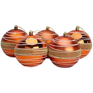 5-100 mm Grote Kerstballen – Glanzend, Mat en Kraalontwerp – Kerstversiering (Koper en Goud)