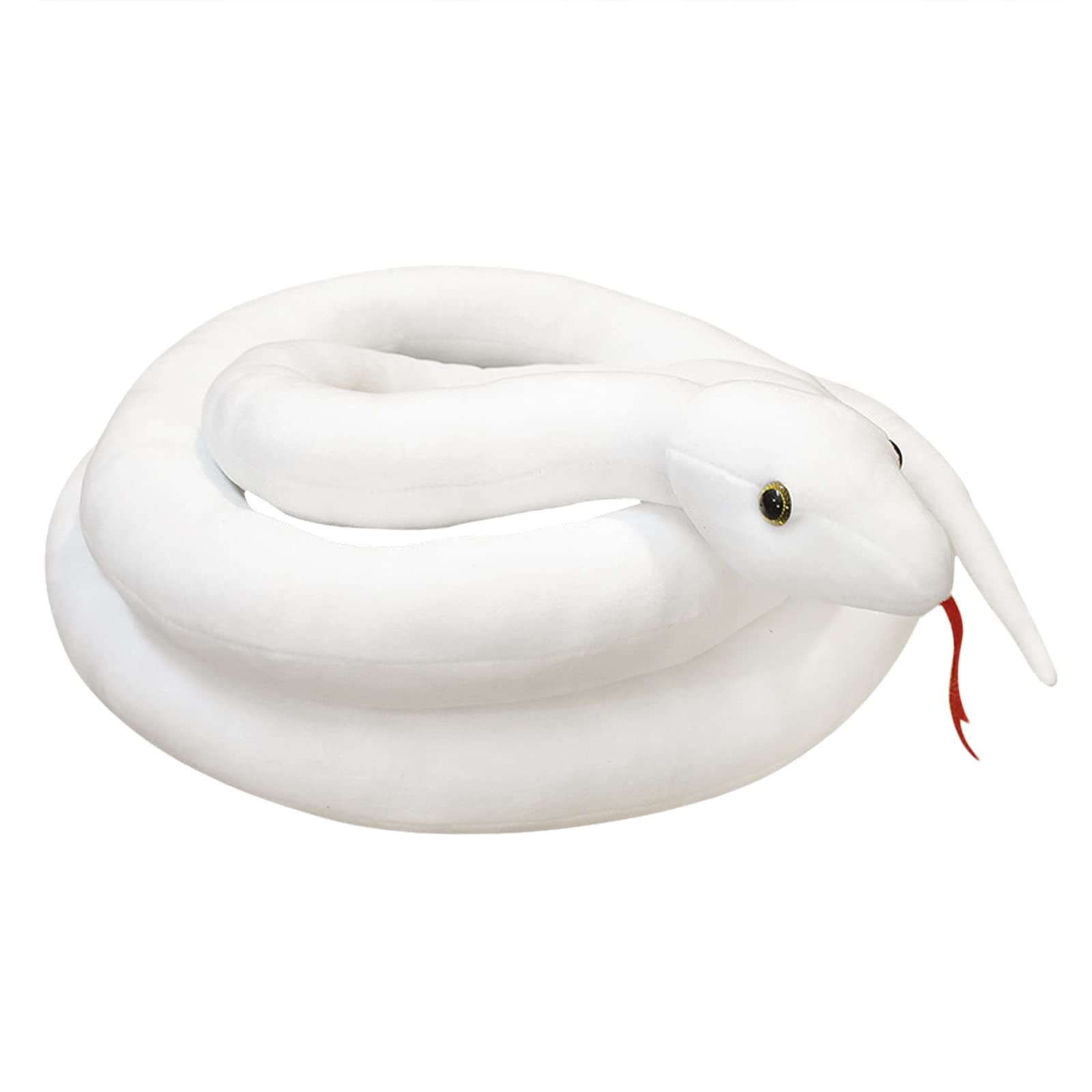 Photo 1 of Clobeau 78 Inch White Snake Plush, Realistic Snake Stuffed Animal, Lifelike Snakes Toy for Kids, Soft Stuffed Snakes Plush for Halloween Birthday Present Party Prank Prop