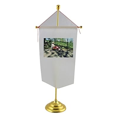 Table flag with Small boy driving his "racing car", Sweden