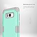 Galaxy S8 Case, AOKER [New] [Perfect] 3 in 1 Shockproof Hybrid Heavy Duty High Impact Hard Plastic +Soft Silicon Rubber Armor Defender Protective Case Cover for Galaxy S8 (Mint Grey)
