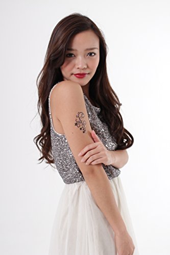 タトゥーシール ハロウィン 【スワロフスキー】〔GEM TATTOO SWAROVSKI〕かわいい 長持ち パーティー コスプレ 仮装 ボディピアス ボディ ジュエリー 本物のスワロフスキー使用 (デザイン1)