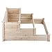 Yaheetech 3 Tier Wooden Elevated Raised Garden Bed Planter Box Kit Natural Cedar Wood 49''x49''x21.9''