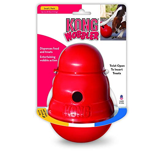 KONG Wobbler Interactive Dog Toy Slow Feeder Toy for Dog Mental