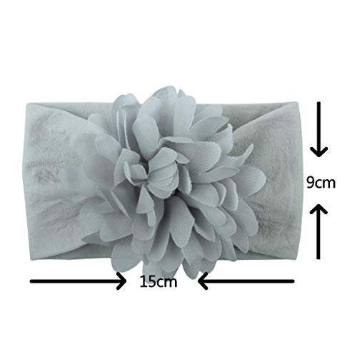 NUWFOR Girls Baby Toddler Princess Floral Headband Hair Band Accessories Headwear(Watermelon Red,Free Size) - Thumbnail 2