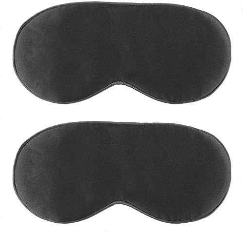 (2 Pack) GIFT JunRui Natural Silk Sleep Mask &amp; Blindfold, Super-Smooth Eye Mask for Kids, Women and Men - for Home &amp; Travel Use