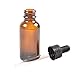 12 Pack,1oz 1 oz,Amber Glass Bottle Bottles with Black cap and Glass Droppers.Using for Essential Oils,Lab Chemicals,Colognes,Perfumes & Other Liquids.FREE 12 Chalk Labels