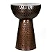 Hosley Metal Stool End Table Antique Hammered Bronze Finish Handcrafted Decor by Artisans Indoor Patio Garden Decor Weddings Events Aromatherapy Spa Reiki Meditation O5
