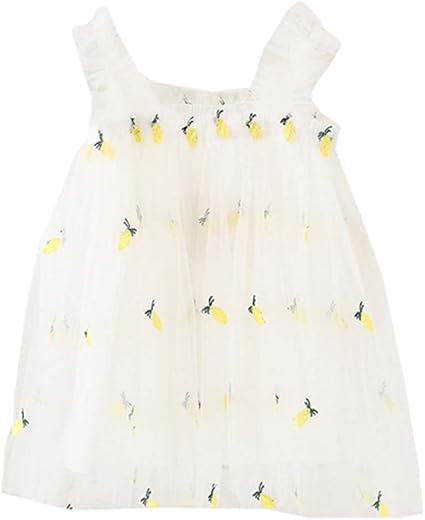 Amazon エルフ ベビー Fairy Baby 子供チュチュスカート ワンピース 夏 吊りスカートキーズ 女の子 ふんわり 100 イエロー パイナップル スカート ベビー マタニティ 通販