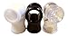 Lobal Domination 3 Pair Set - Black,White,Clear Acrylic Ear Tunnels Plugs Gauges Earlets - up to 30mm!
