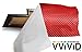 VViViD Auto Emblem Car Wrap Vinyl, Red Carbon Fiber, Compatible with Chevy Bowtie Logo 11.8 Inches x 4 Inches Sheets (x2)