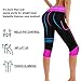TrainingGirl Women Neoprene Sauna Leggings Sweat Shorts Weight Loss Workout Running Capris Slimming Compression Thermo Pants (Pink, L)