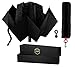 Upside Down Reversible Umbrella - Automatic Open and Close - with Waterproof Canopy & Inverted Ribs that Folds Backwards - Nice Size for Travel