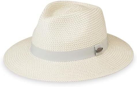 UPF 50+ Short Brim Fedora Sun Hat with Woven Pattern - Packable Beach Hat Funky Junque Women main image 4
