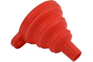 Collapsible Silicone Funnel for Auto Oil, Fuel, Petrol & Fluid Transfer – Heat Resistant (-20°C to 220°C), Foldable & Hangabl