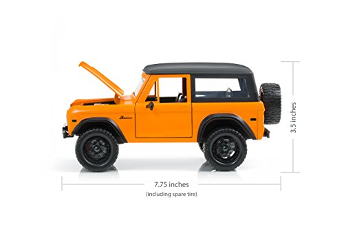NEW 1:24 W/B JADA TOYS JUST TRUCKS COLLECTION - ORANGE 1973 FORD BRONCO Diecast Model Car By Jada Toys