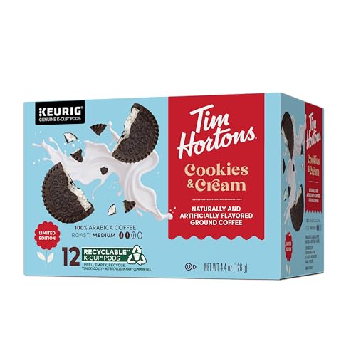 TIM HORTONS COOKIES & CREAM FLAVORED COFFEE 12CT KCUPS