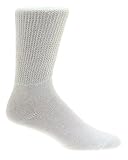Peppy Feet Diabetic Socks, White, Medium Pack of Three