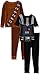 Star Wars Big Boys' 4-Piece Cotton Pajama Set, Black, 8