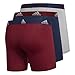 adidas Men's Stretch Cotton Boxer Brief Underwear (3-Pack), Collegiate Burgundy/Collegiate Navy Light Onix/Col, Large
