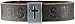 Jesus Saves Metal Cutout Cross Kerusso Brown Leather Bracelet