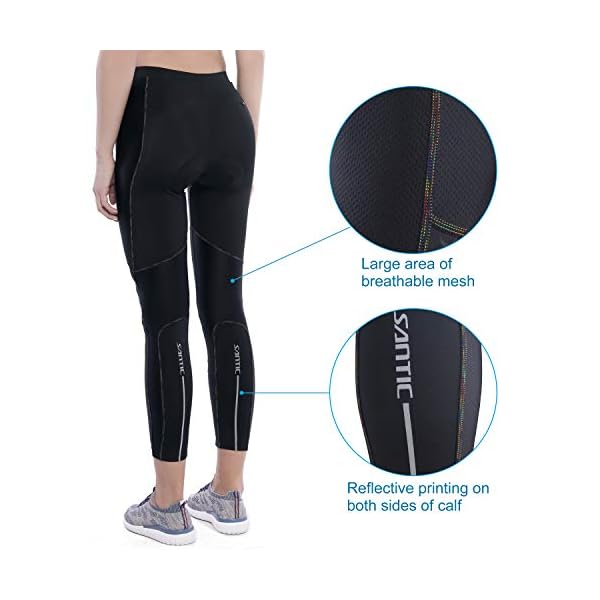€35.59 Santic Pantaloni Ciclismo Donna Imbottiti Pantaloni Ciclista Donna  Pantaloni Bicicletta Imbottiti per Donna - Parni - bikewebshop.it
