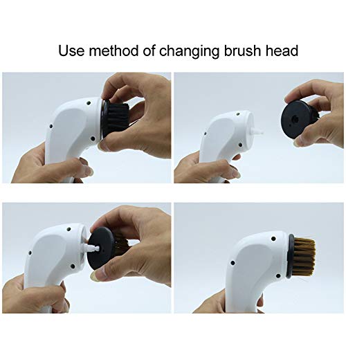 IXAER Electric Shoe Polisher Machine, Mini Handheld Electric Shoe Brush Shoe Shine USB Rechargeable Electric Portable Dust Cleaner Leather Care Kit for Shoes, Bags