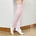 Womens Lolita Cosplay Sailor Striped Thigh High Over Knee Stocking Socks (white&pink Wide Stripe) YSW02E