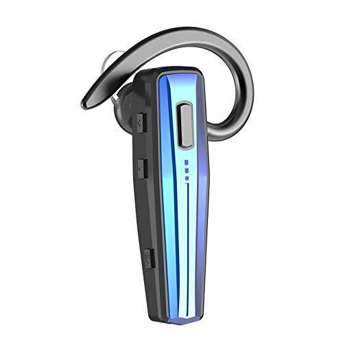 Bluetooth Headsetã€Upgraded Bluetooth V5.0ã€‘ Bluetooth Earpiece, Handfree Bluetooth Headset and Mute Key for Business/Office/Driving (240 Hours Standby Time, Blue)
