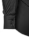 H2H Mens Wrinkle Free Slim Fit Dress Shirts with Solid Long Sleeve BLACK (US S, Asia M) (JASK14)