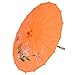 uxcell Bamboom Frame Flower Painting Parasol 22 Inch Orange for Wedding Costume Party