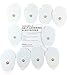 Santamedical 10 Snap-On Re-Usable White Carbon Electrode Pads with Premium Gel (Hand Shape ) - Satisfaction Guaranteed