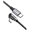 UGREEN Câble USB C vers USB C Coudé PD 60W Charge Rapide Câble Type C 90 Degrés Nylon Tressé Compatible avec MacBook Pro…