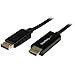 StarTech.com 6ft (2m) DisplayPort to HDMI Cable - 4K 30Hz - DisplayPort to HDMI Adapter Cable - DP 1.2 to HDMI Monitor Cable Converter - Latching DP Connector - Passive DP to HDMI Cord (DP2HDMM2MB)