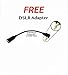 Lavalier Lapel Microphone Clip-on Omni Condenser mic for Smartphones, Apple Iphone, Ipad, Ipod Touch, Samsung - BONUS DSLR Cable Adapter for video Cameras,Computers Windows and Audio Recorders