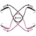 BRAVESHINE Badge Lanyards - Military Survival Tool - Tactical Paracord Key Chain Lanyard Adjustable Parachute Cord Neck Strap for Camera, Waterproof Case, USB Driver, ID Card Holder (2 Black +2 Pink)