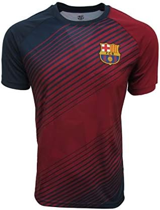 Official FC Barcelona Mens Crew Neck Short Sleeve Jersey T Shirt Top