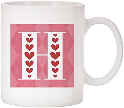 Mystic Sloth Heart Monogram Initial 11oz Ceramic Mugs (H)